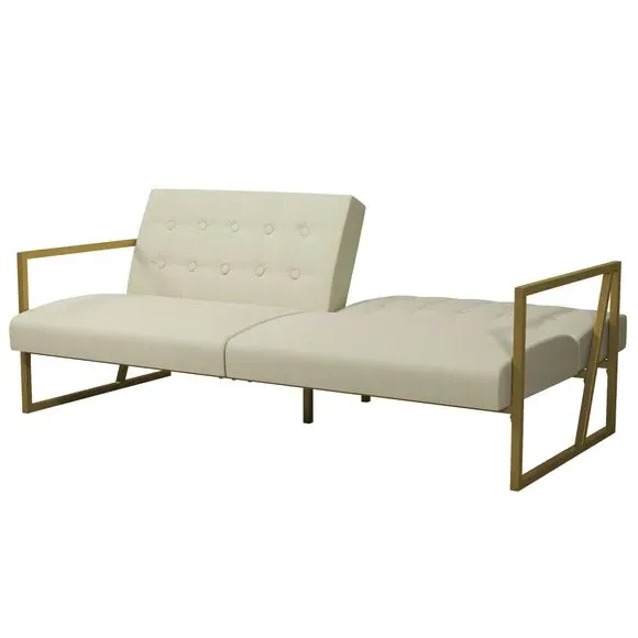 Double Futon with Split Back - Ivory, Velvet