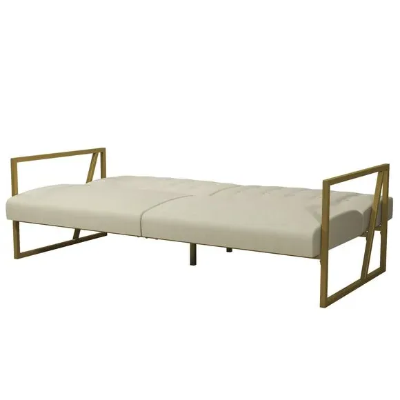 Double Futon with Split Back - Ivory, Velvet