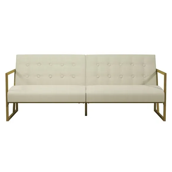 Double Futon with Split Back - Ivory, Velvet