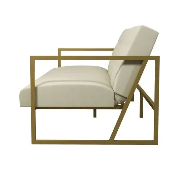Double Futon with Split Back - Ivory, Velvet