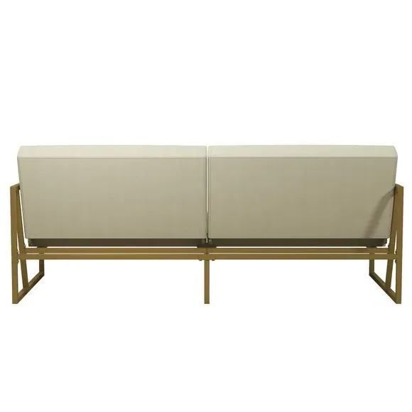 Double Futon with Split Back - Ivory, Velvet