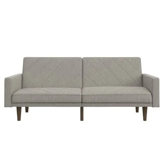 Double Sofa Bed with Split Back - Grey, Linen
