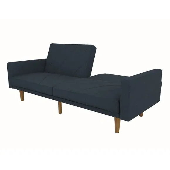 Double Sofa Bed with Split Back - Navy, Linen
