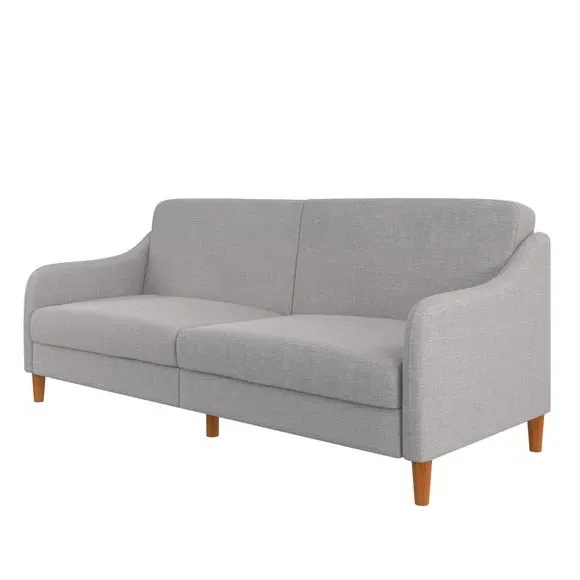 Double Sofa Bed with Storage - Grey, Linen