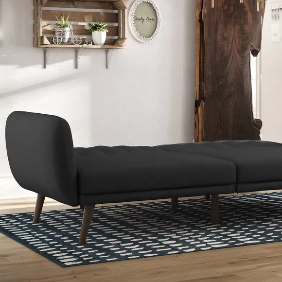 Double Sofa Bed with Storage - Grey, Linen