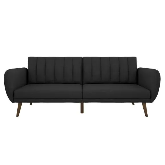 Double Sofa Bed with Storage - Grey, Linen