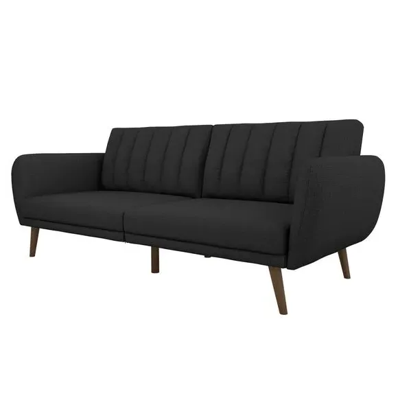 Double Sofa Bed with Storage - Grey, Linen