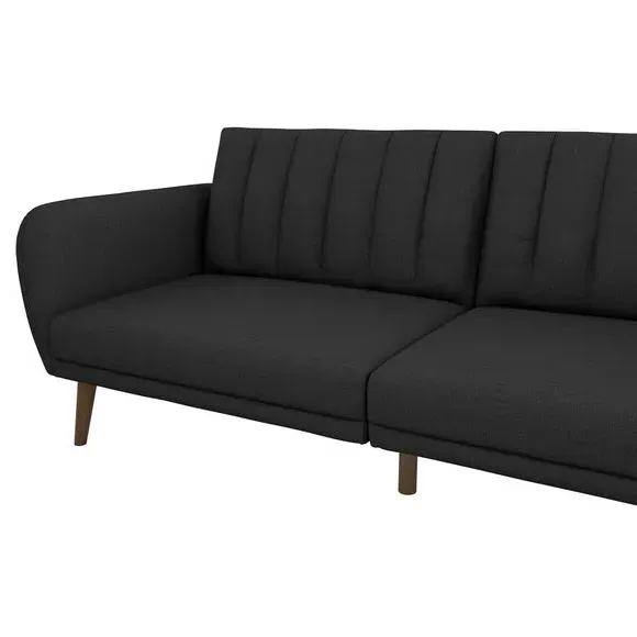 Double Sofa Bed with Storage - Grey, Linen