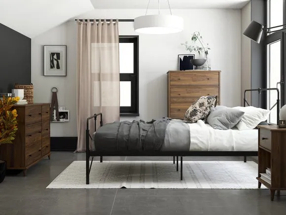 Leopold Bed Frame - Black, Metal