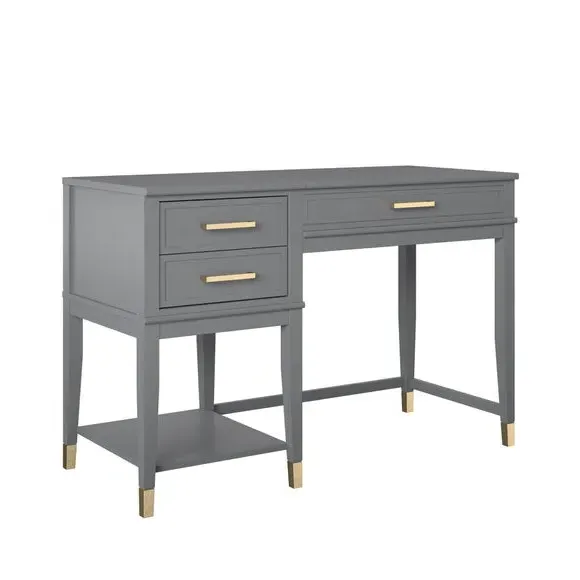 Lift Desk with Storage - Graphite, Wood