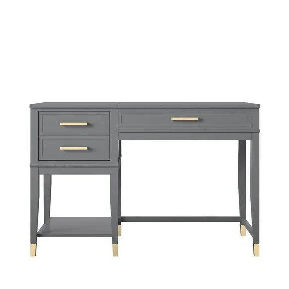 Lift Desk with Storage - Graphite, Wood