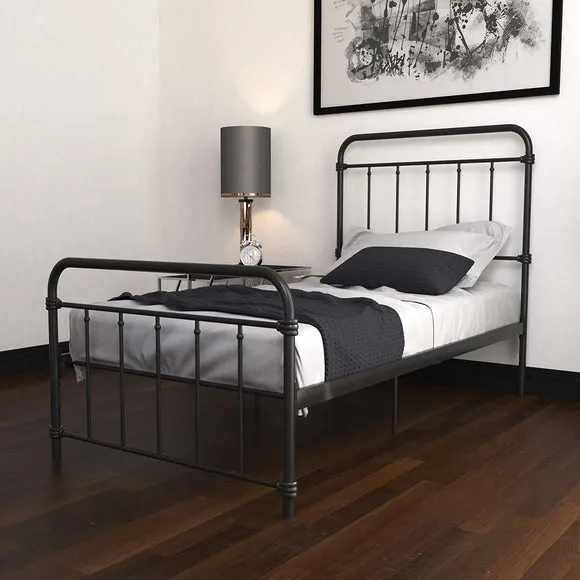 Metal Bed Frame with Storage - Black image