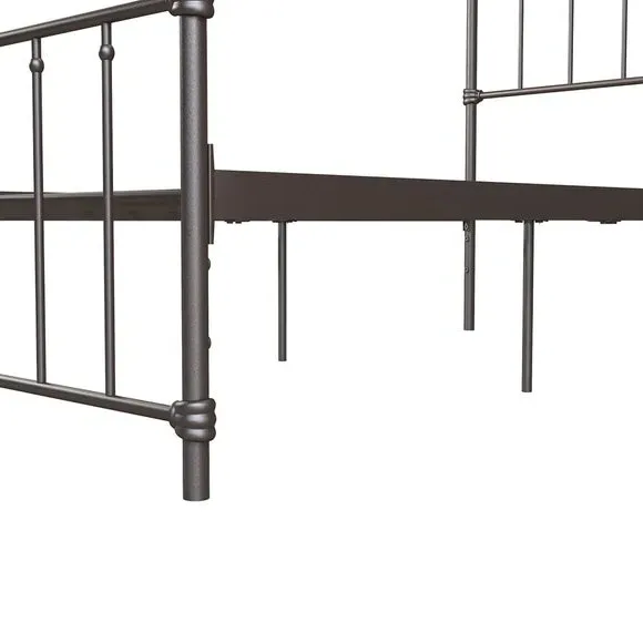Metal Bed Frame with Storage - Bronze