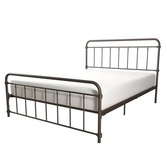Metal Bed Frame with Storage - Bronze