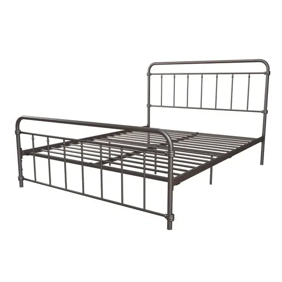 Metal Bed Frame with Storage - Bronze
