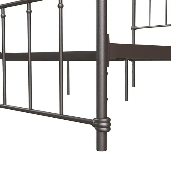 Metal Bed Frame with Storage - Bronze