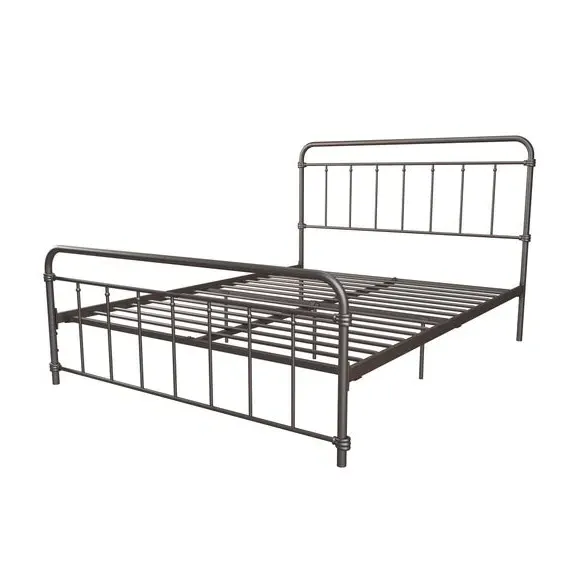 Metal Bed Frame with Storage - Bronze