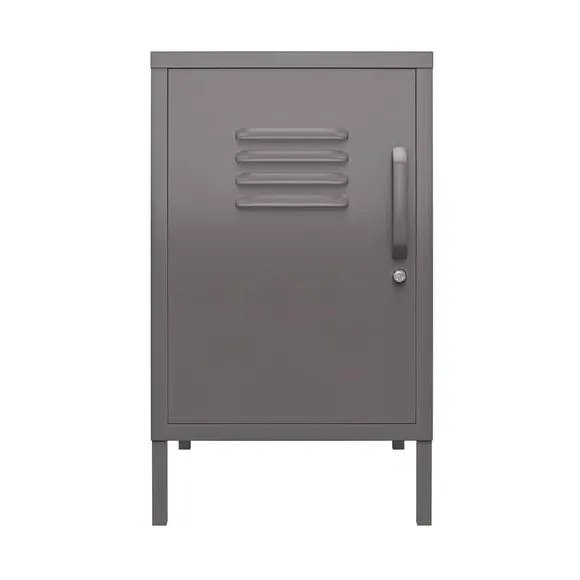 Metal Locker End Table - Grey image