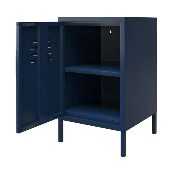 Metal Locker End Table - Navy