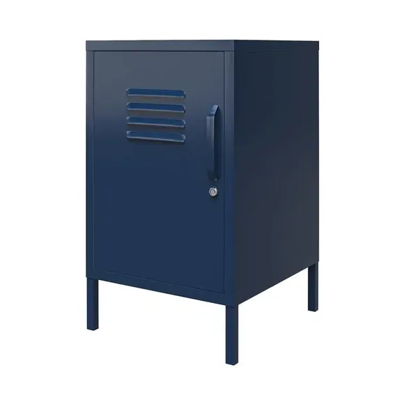 Metal Locker End Table - Navy