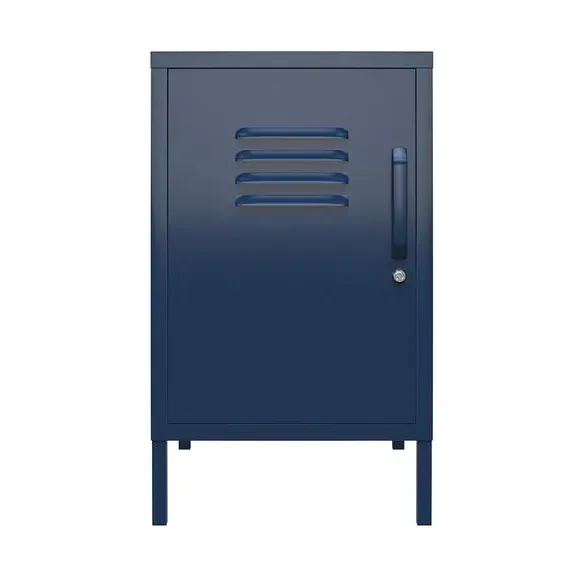 Metal Locker End Table - Navy