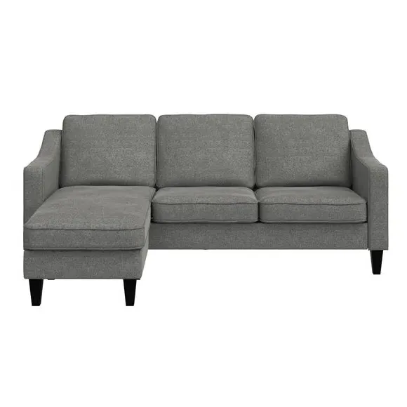 Sectional Sofa with Reversible Chaise - Grey, Linen
