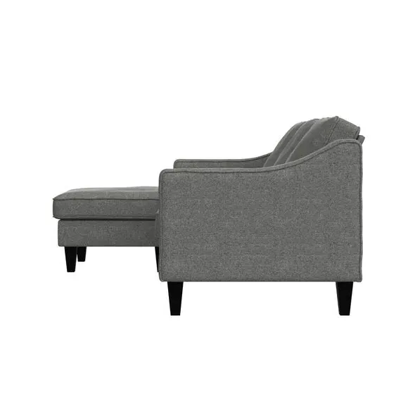 Sectional Sofa with Reversible Chaise - Grey, Linen