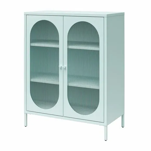 Small Fluted Sideboard - Sky, Glass