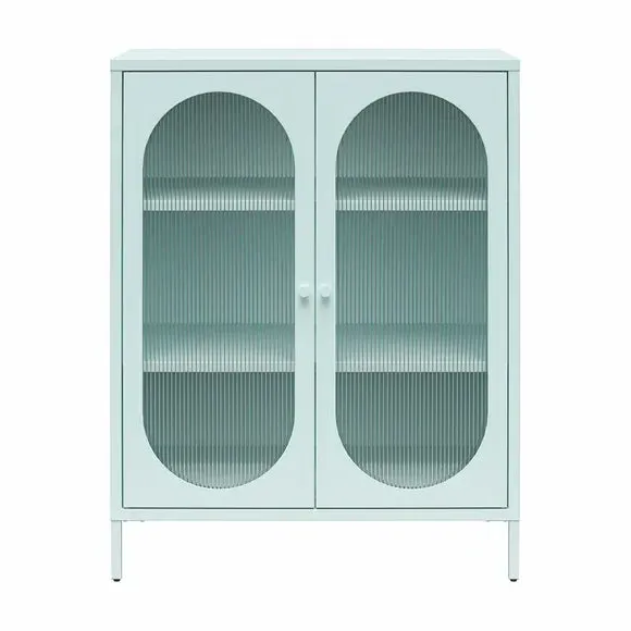 Small Fluted Sideboard - Sky, Glass