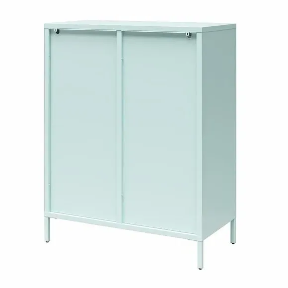 Small Fluted Sideboard - Sky, Glass