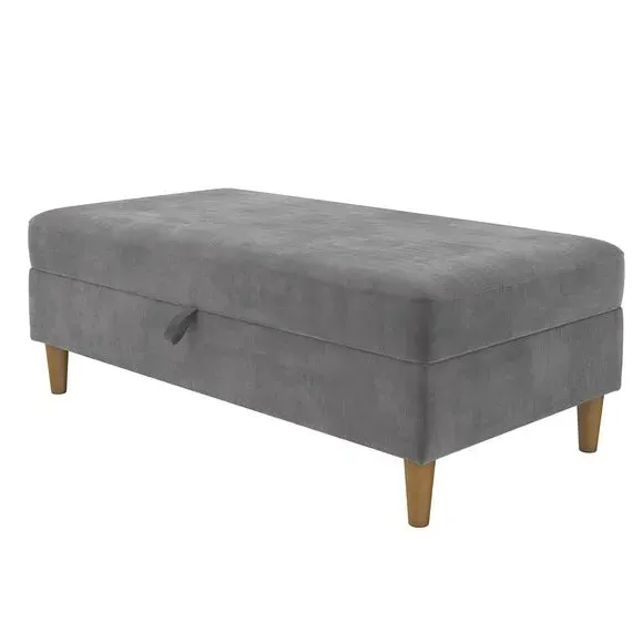 Storage Ottoman - Grey, Chenille
