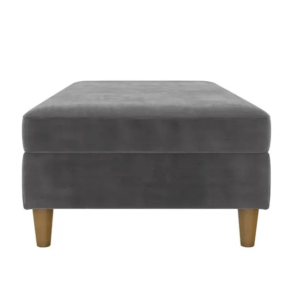 Storage Ottoman - Grey, Chenille