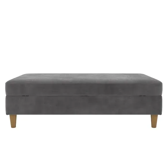 Storage Ottoman - Grey, Chenille