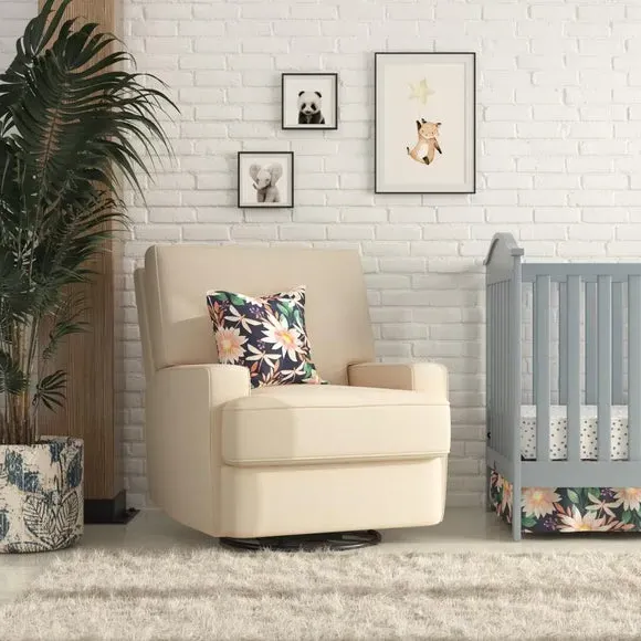Swivel Gliding Recliner Chair - Beige