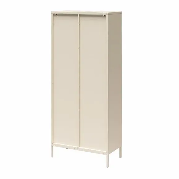 Tall Fluted Sideboard with Doors - Parchment, Glass