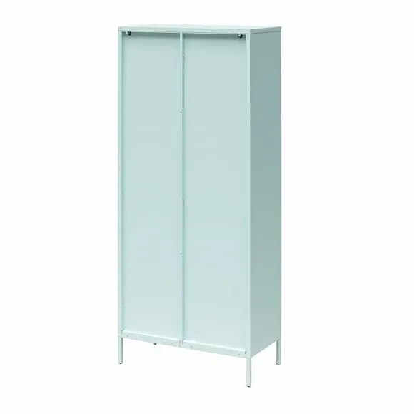 Tall Fluted Sideboard with Doors - Sky, Glass