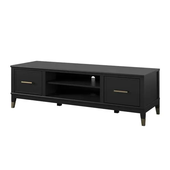 TV Stand for 65" TVs with Storage - Black, Wood
