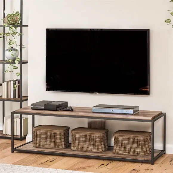 TV Unit with Open Shelf - Oak, Wood