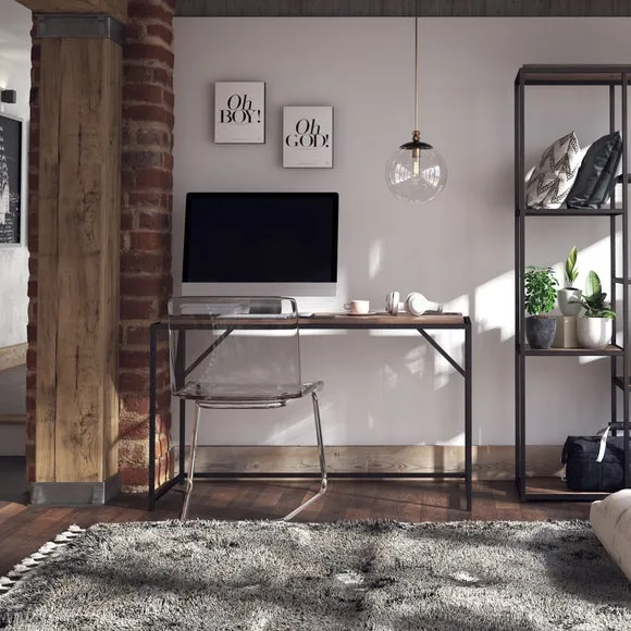 Writing Desk with Storage - Oak, Wood