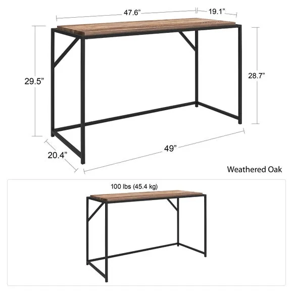 Writing Desk with Storage - Oak, Wood