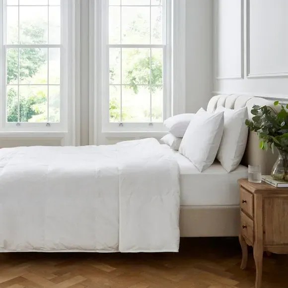 10.5 Tog Duvet with Goose Down - White, Cotton image