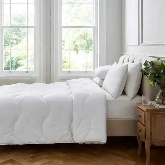 10.5 Tog Duvet with Hollowfibre - White, Cotton image