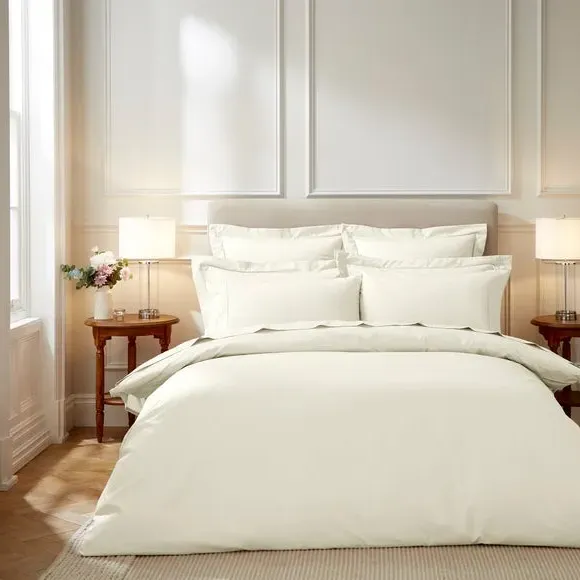400 Thread Count Duvet Cover - Cream, Cotton