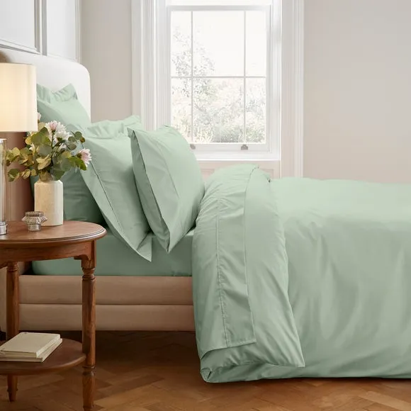 400 Thread Count Duvet Cover - Sage, Cotton