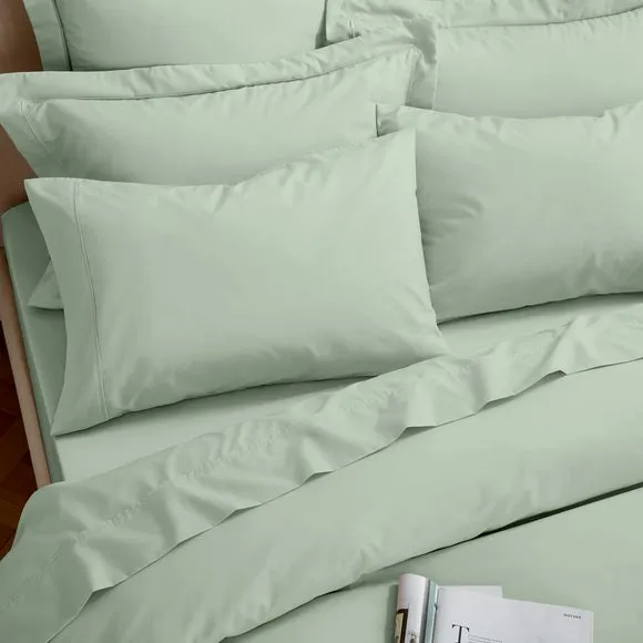 400 Thread Count Duvet Cover - Sage, Cotton
