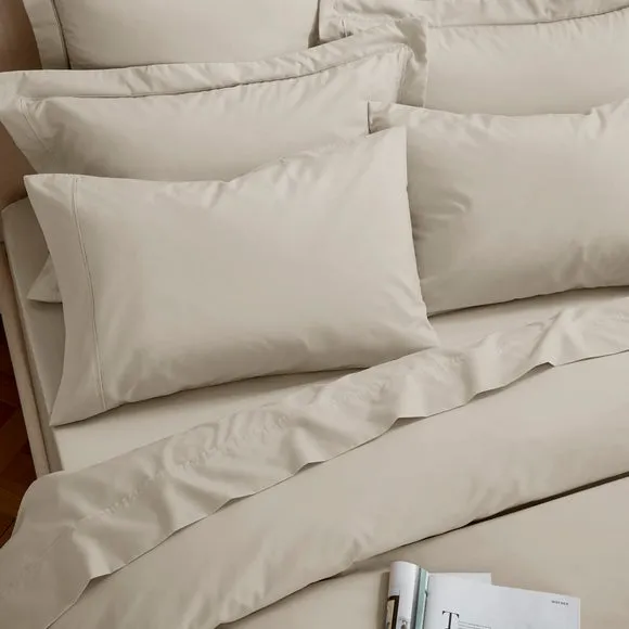 400 Thread Count Duvet Cover - Taupe, Cotton