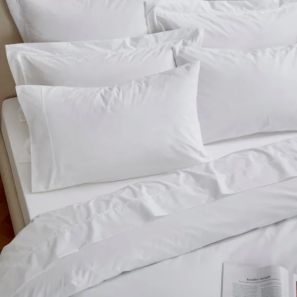 400 Thread Count Duvet Cover - White, Cotton