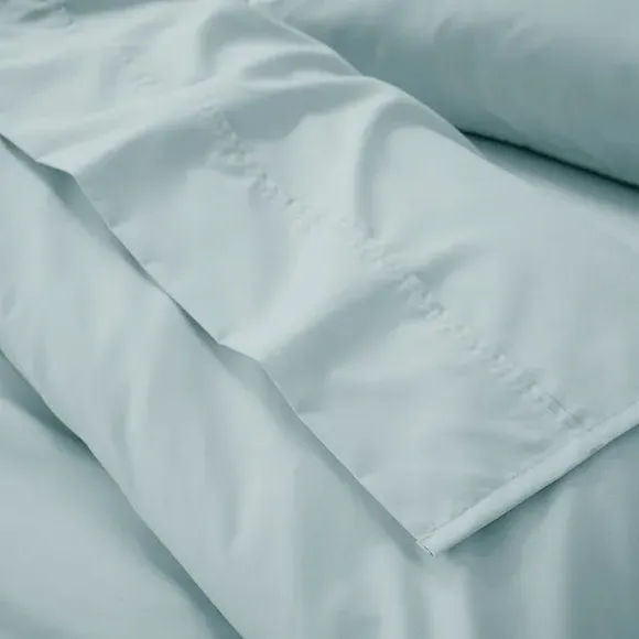 400 Thread Count Flat Sheet - Blue, Egyptian Cotton
