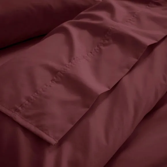 400 Thread Count Flat Sheet - Bordeaux, Egyptian Cotton
