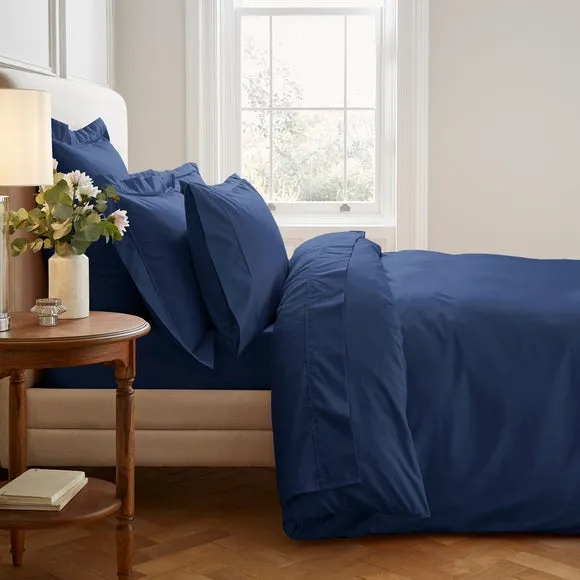 400 Thread Count Flat Sheet - Indigo, Egyptian Cotton